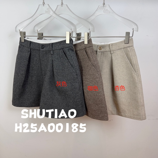 【SHUTIAO】2024秋冬：新款小众设计款短裤H25A00185