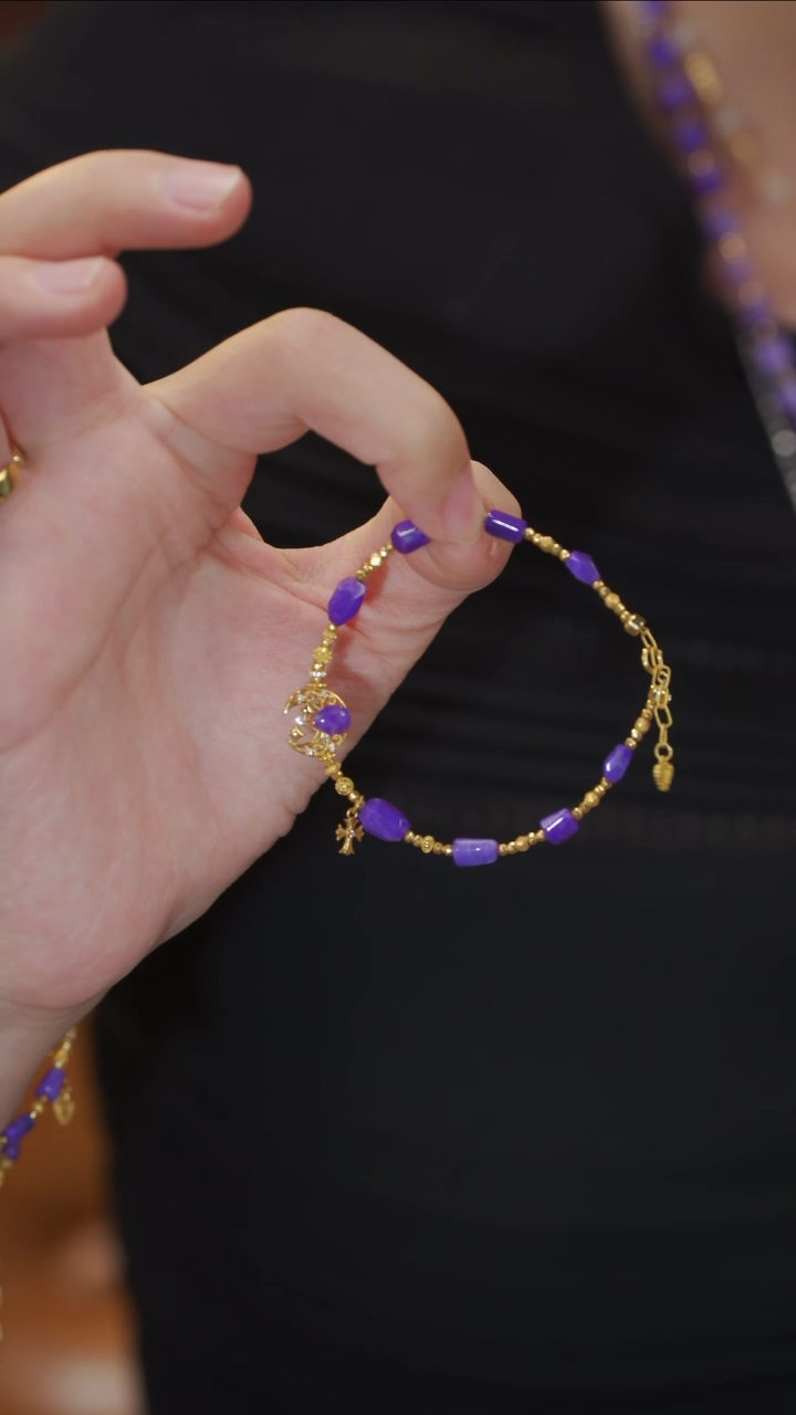 18K金镶嵌苏纪石（舒俱来）手链手链