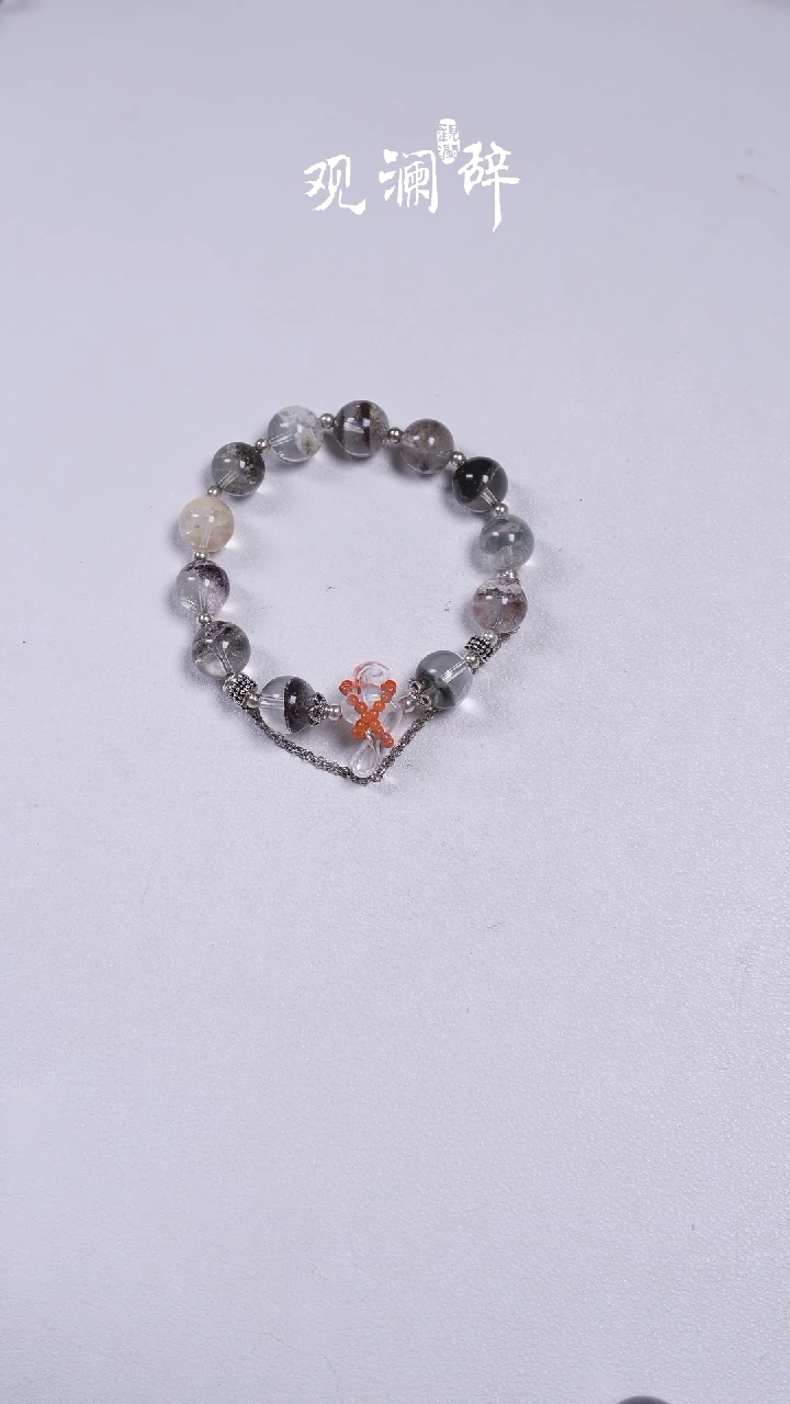 【闪购商品】水晶绿幽灵多宝银S925镶嵌手链