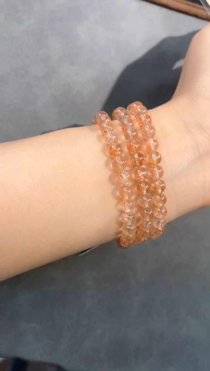 【闪购商品】日光石颈饰未镶嵌96号金太阳三圈6mm