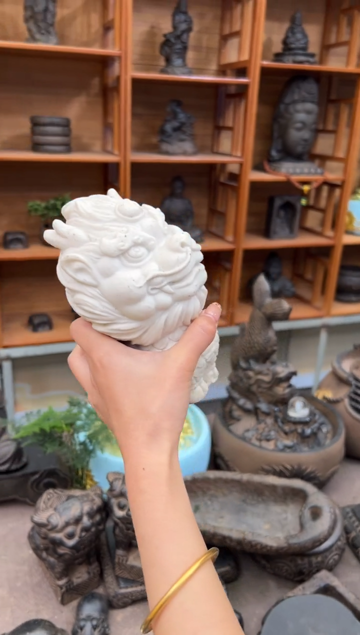 陶土【白砂石】天佑麒麟丨微瑕