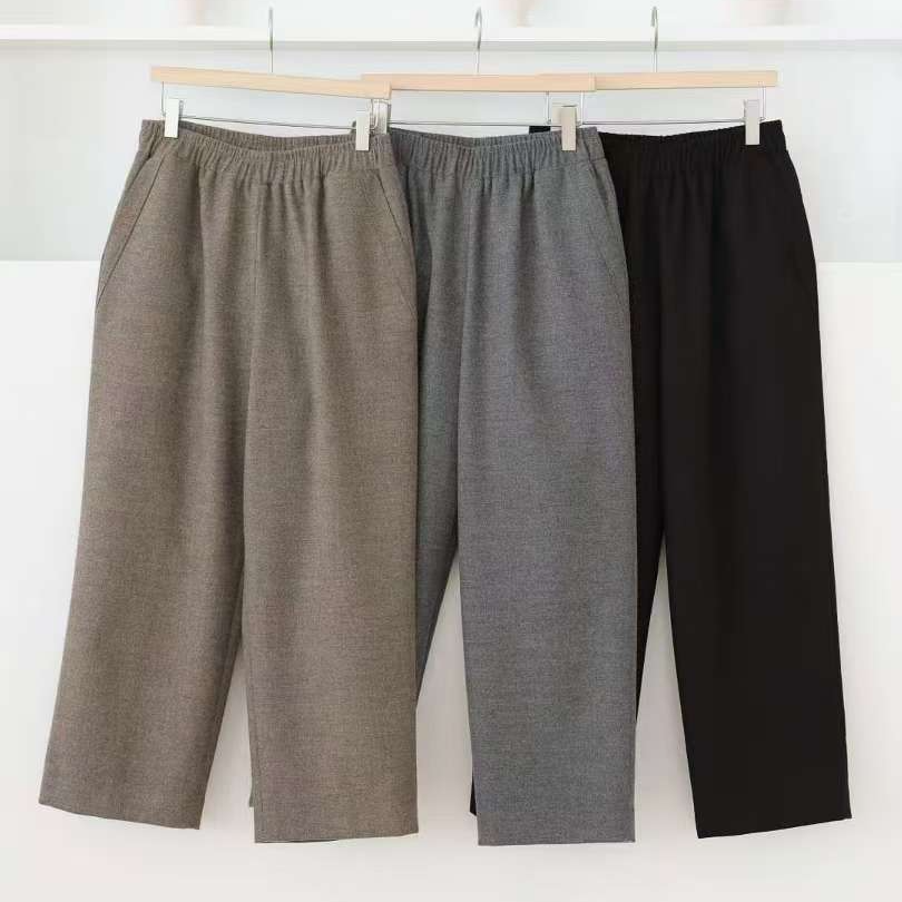 【东大门精选】主播自留款日韩冬季呢子百搭宽松阔腿裤