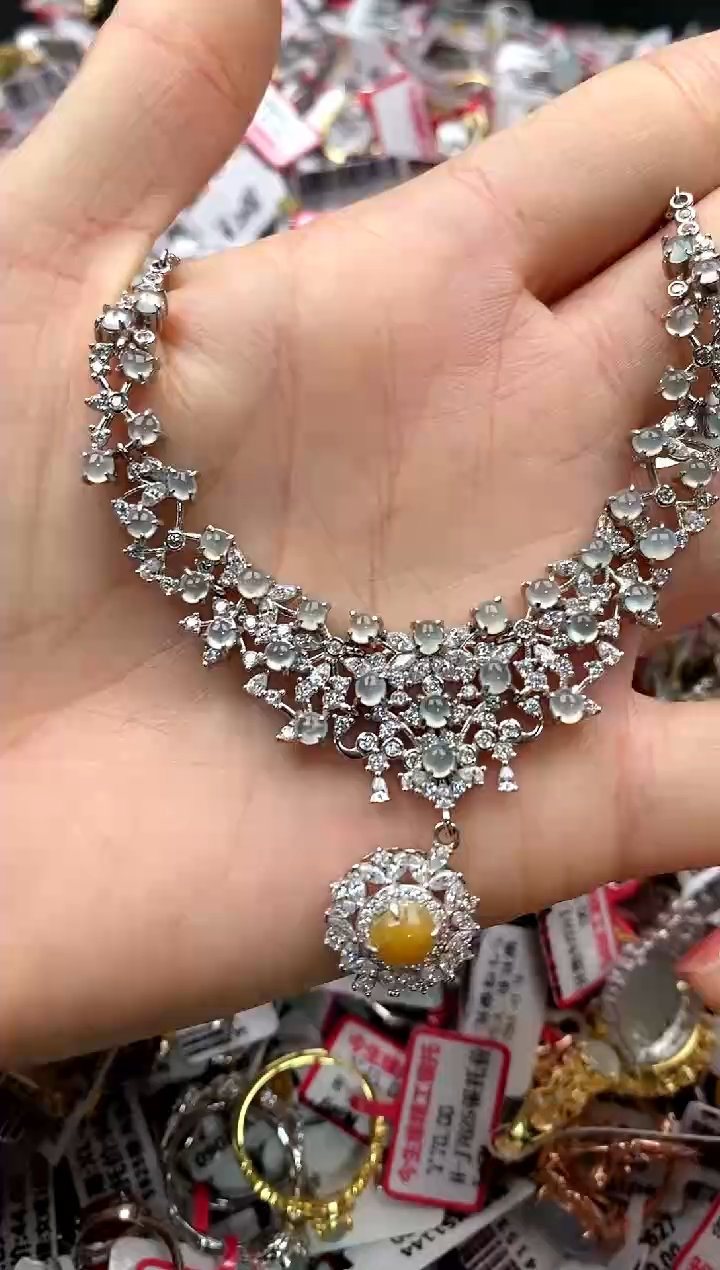 【闪购商品】翡翠戒指银S925镶嵌222222    4