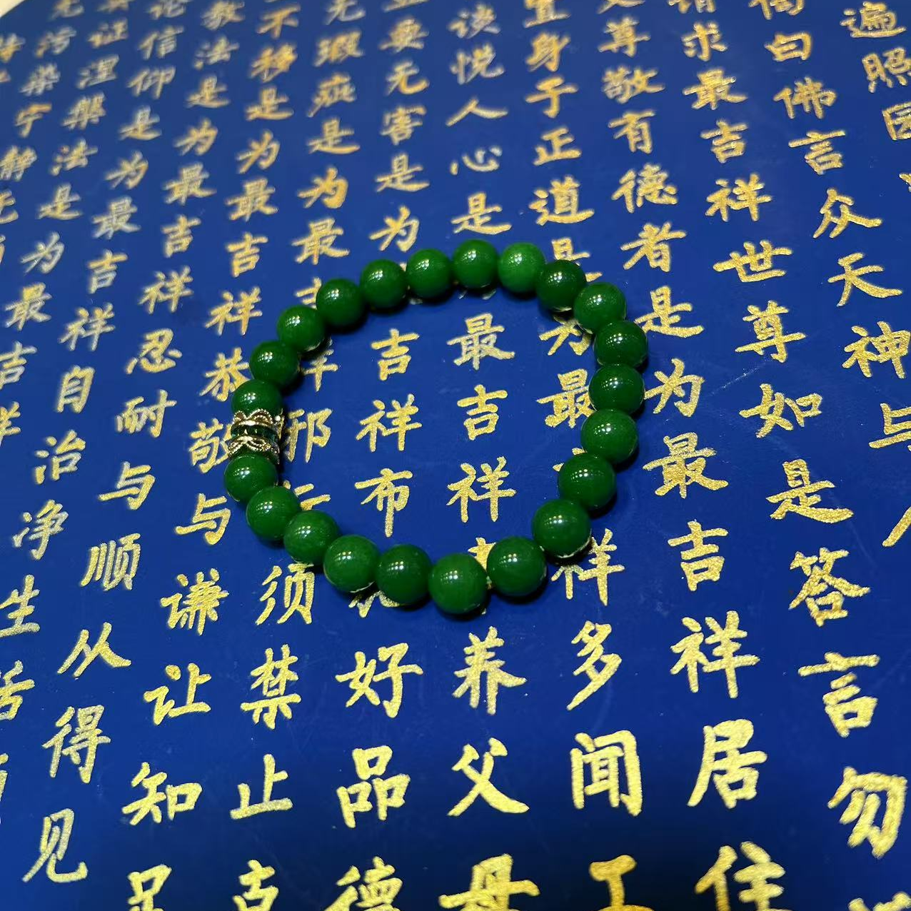 天然A货翡翠时尚绿色百搭单圈