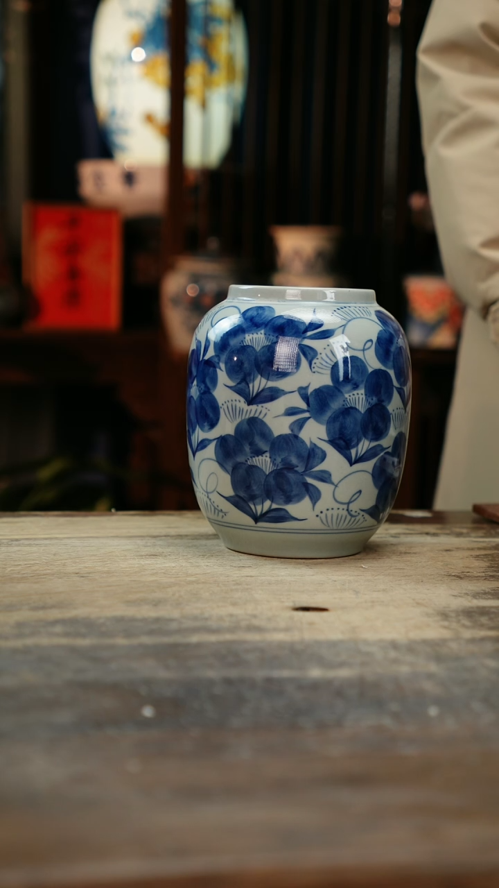 【闪购商品】瓷片景德镇纯手工釉下彩精品花瓶