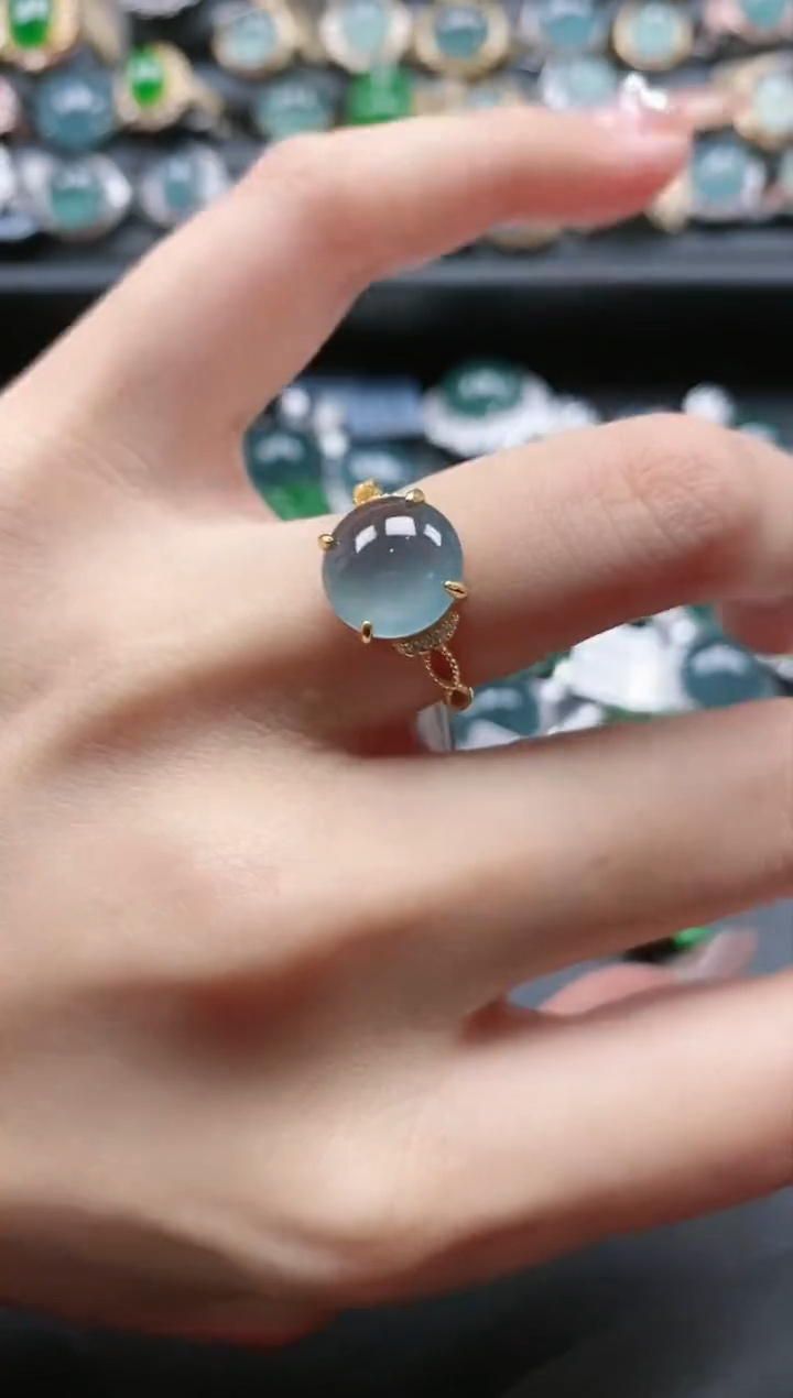 【闪购商品】翡翠戒指银S925镶嵌51511