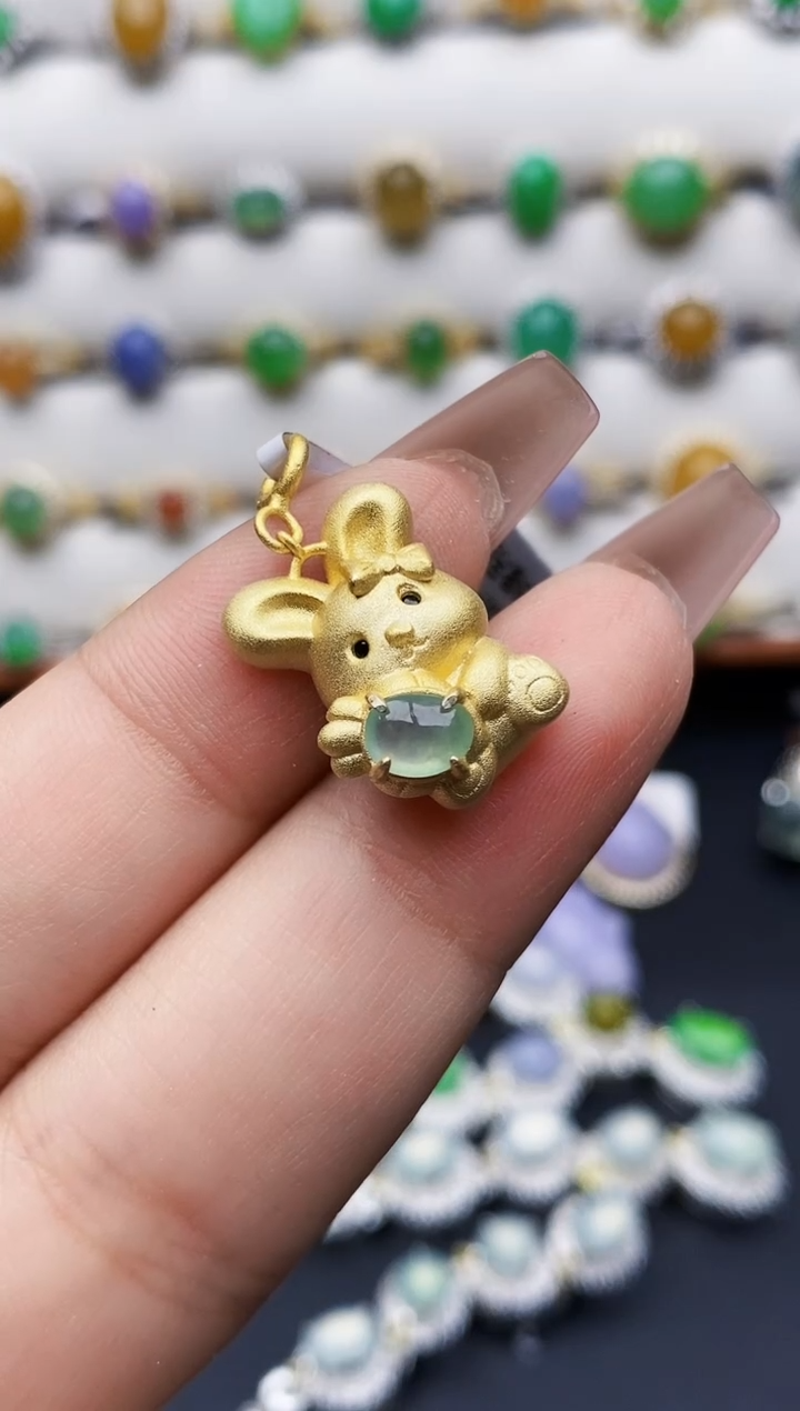 银S925镶嵌戒指翡翠一****·1513