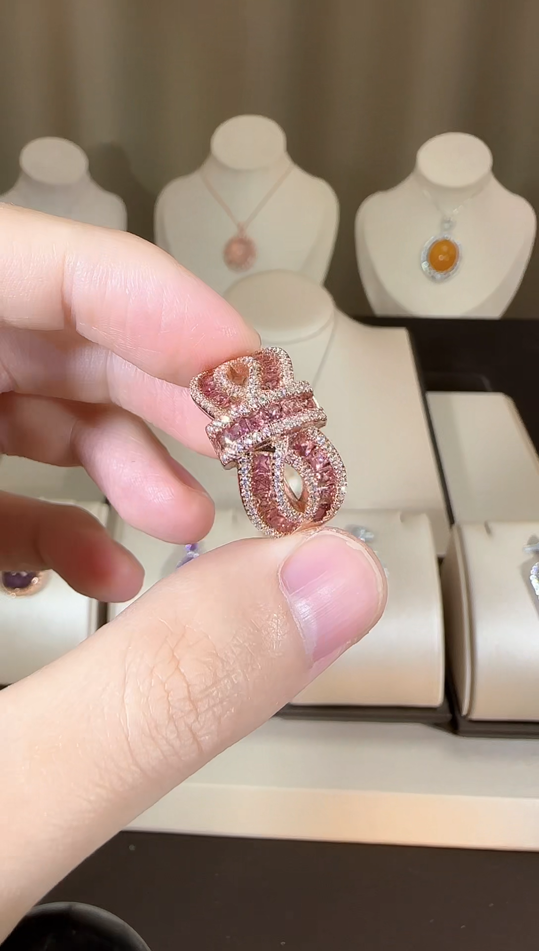 【闪购商品】碧玺戒指银S925镶嵌12*22mm