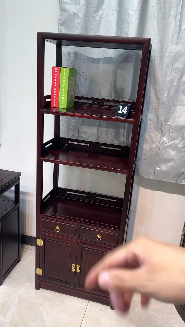 黑酸枝木类成套家具大书柜