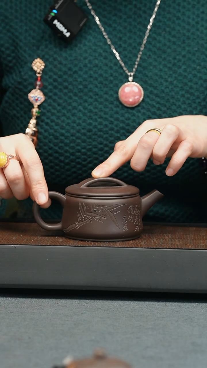 【闪购商品】紫砂茶壶五堂 虚瓦-刻
