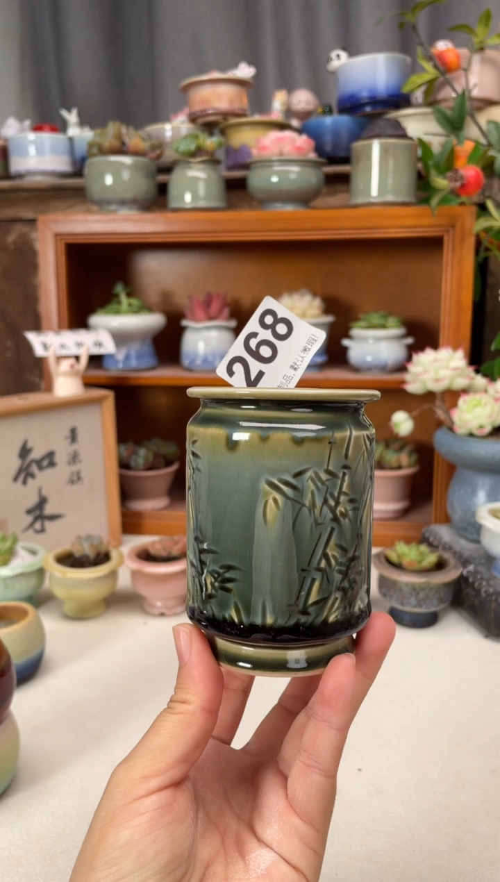 瓷片洛*268知木小芳花盆