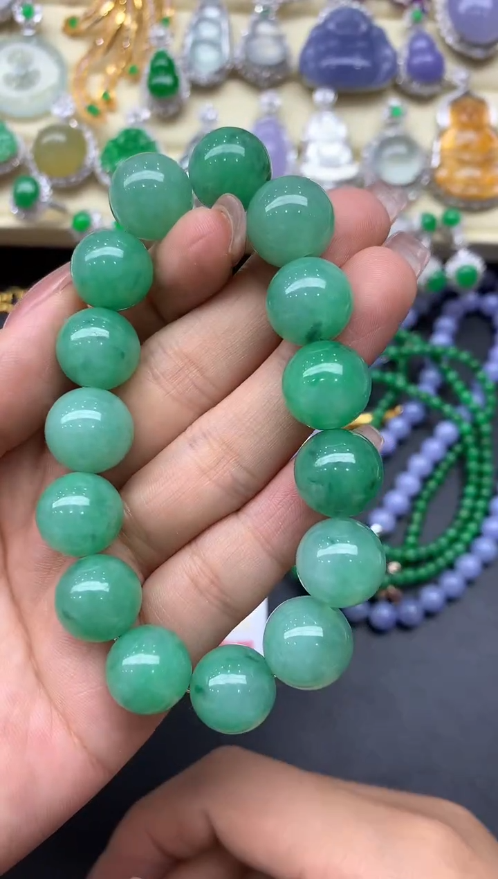 未镶嵌手串翡翠333-中国好珍宝