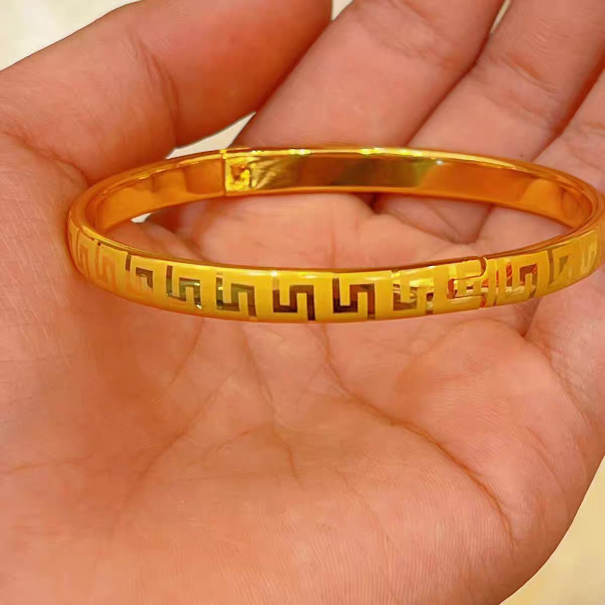 N 长城纹6M卡扣镯