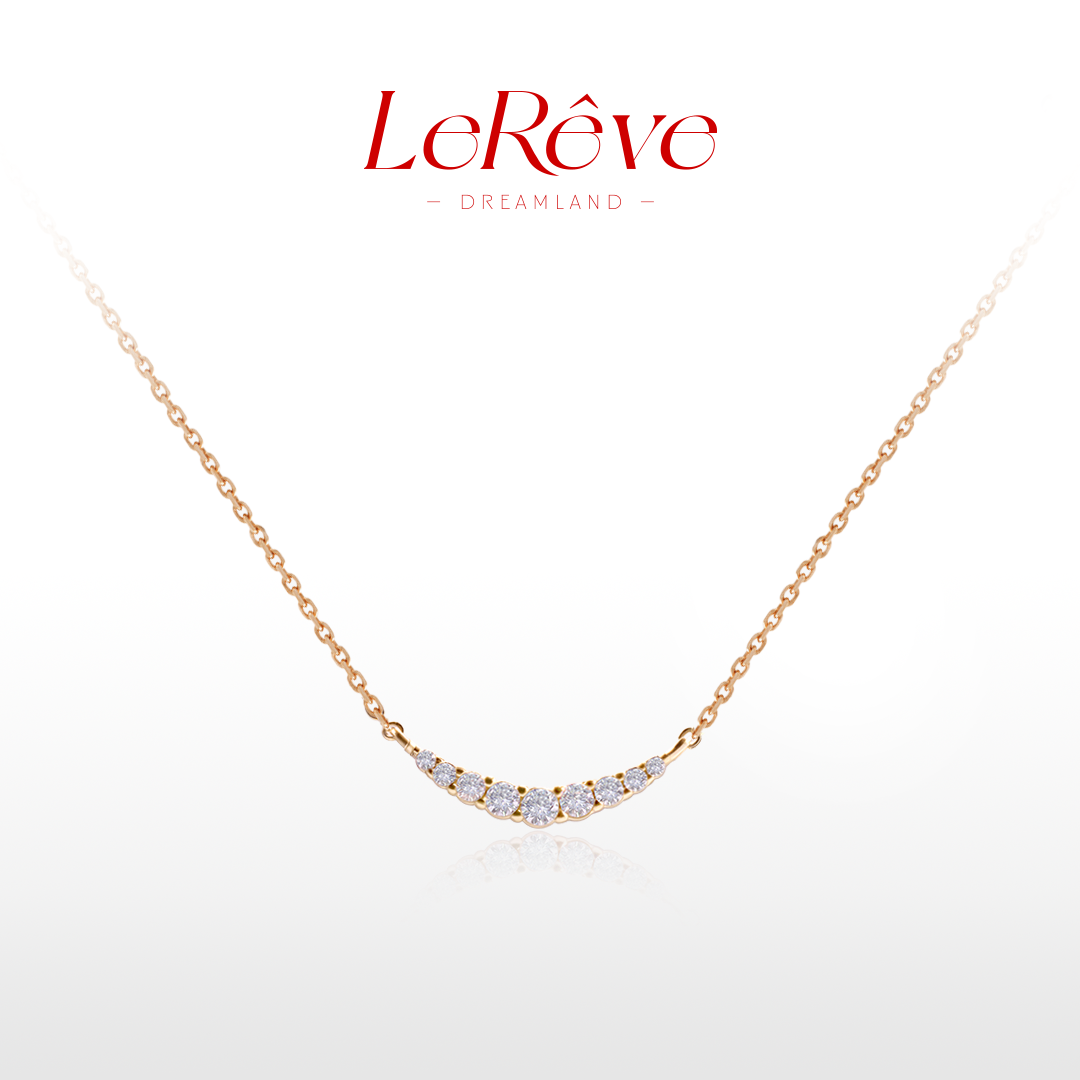 【LeReve 月牙微笑项链】镀K金锁骨链小众高级日式轻珠宝