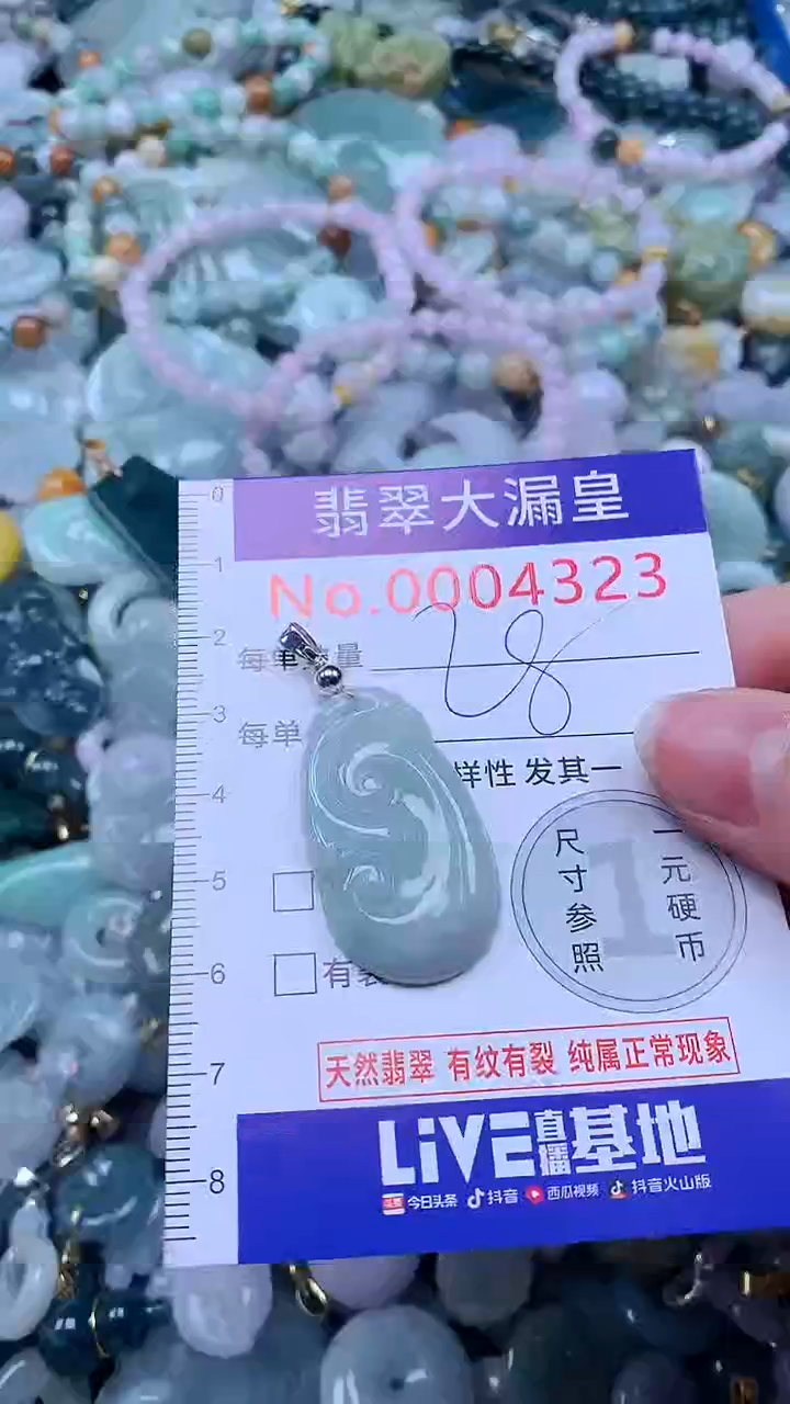 翡翠未镶嵌吊坠(不含链)4323