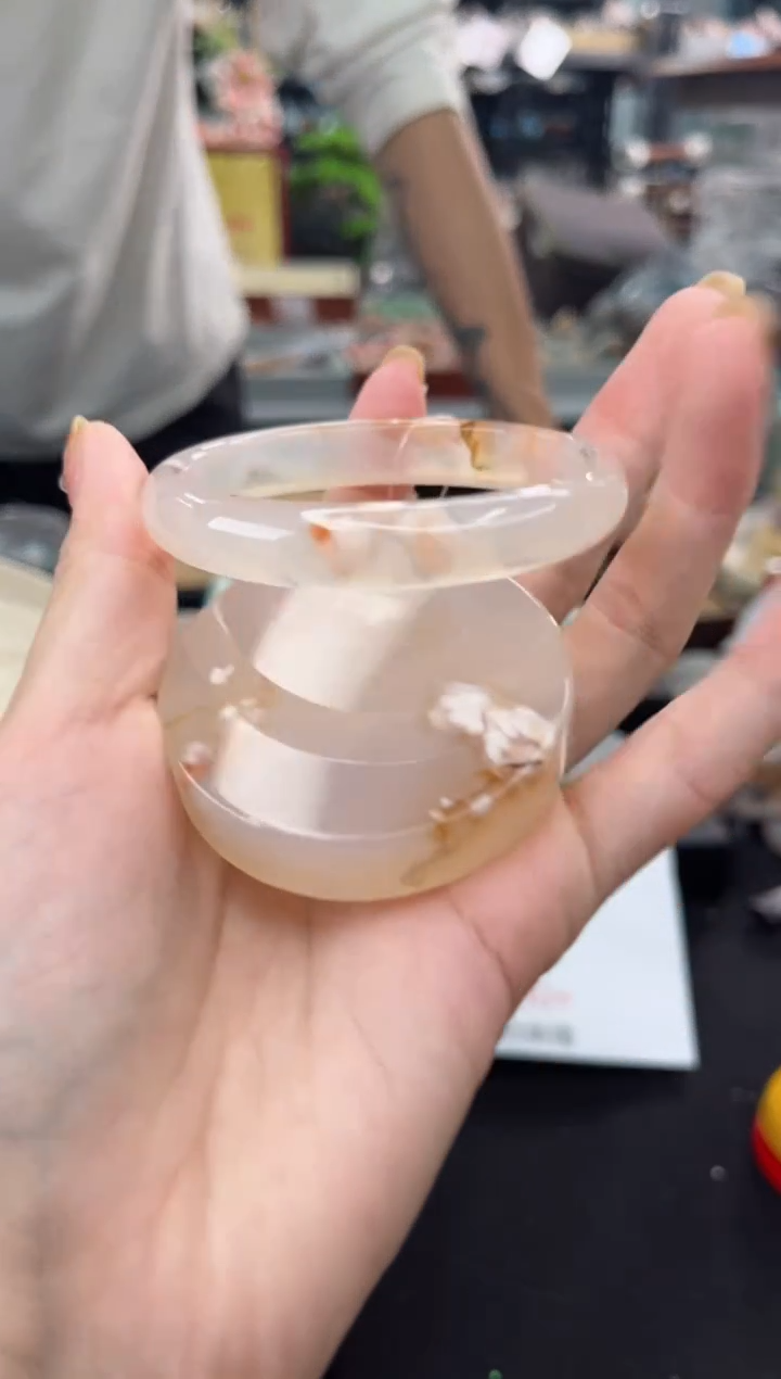 【闪购商品】石英质玉手镯未镶嵌55圈口（赠品镯心）3572039