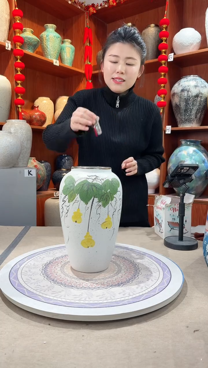 【闪购商品】瓶陶瓷花瓶 无花 微瑕448 