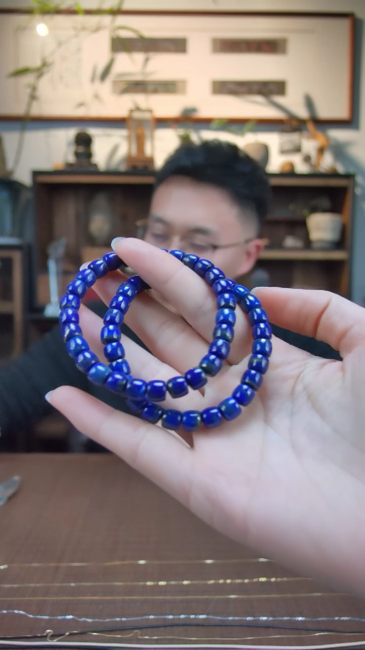 【闪购商品】青金石手串未镶嵌青金石老型手串ZD多样性发一