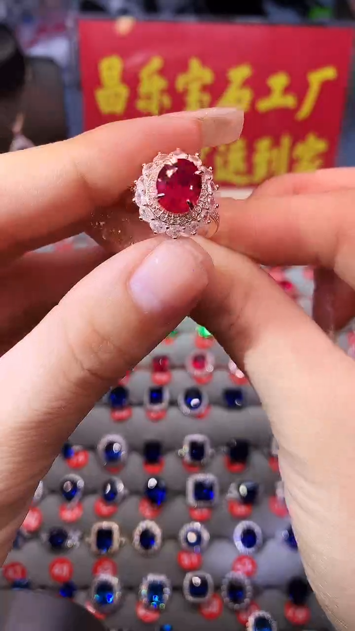 【闪购商品】红宝石戒指银S925镶嵌1111111