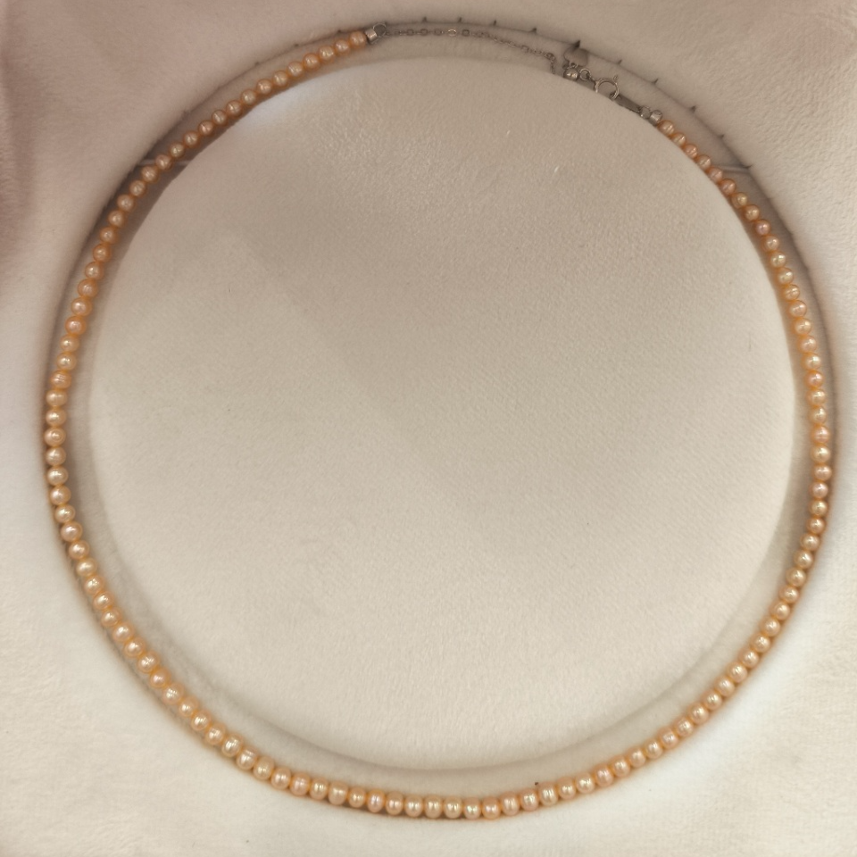 合金仿珍珠项链2025新款小米珠珍珠项链气质百搭精致颈饰/AS