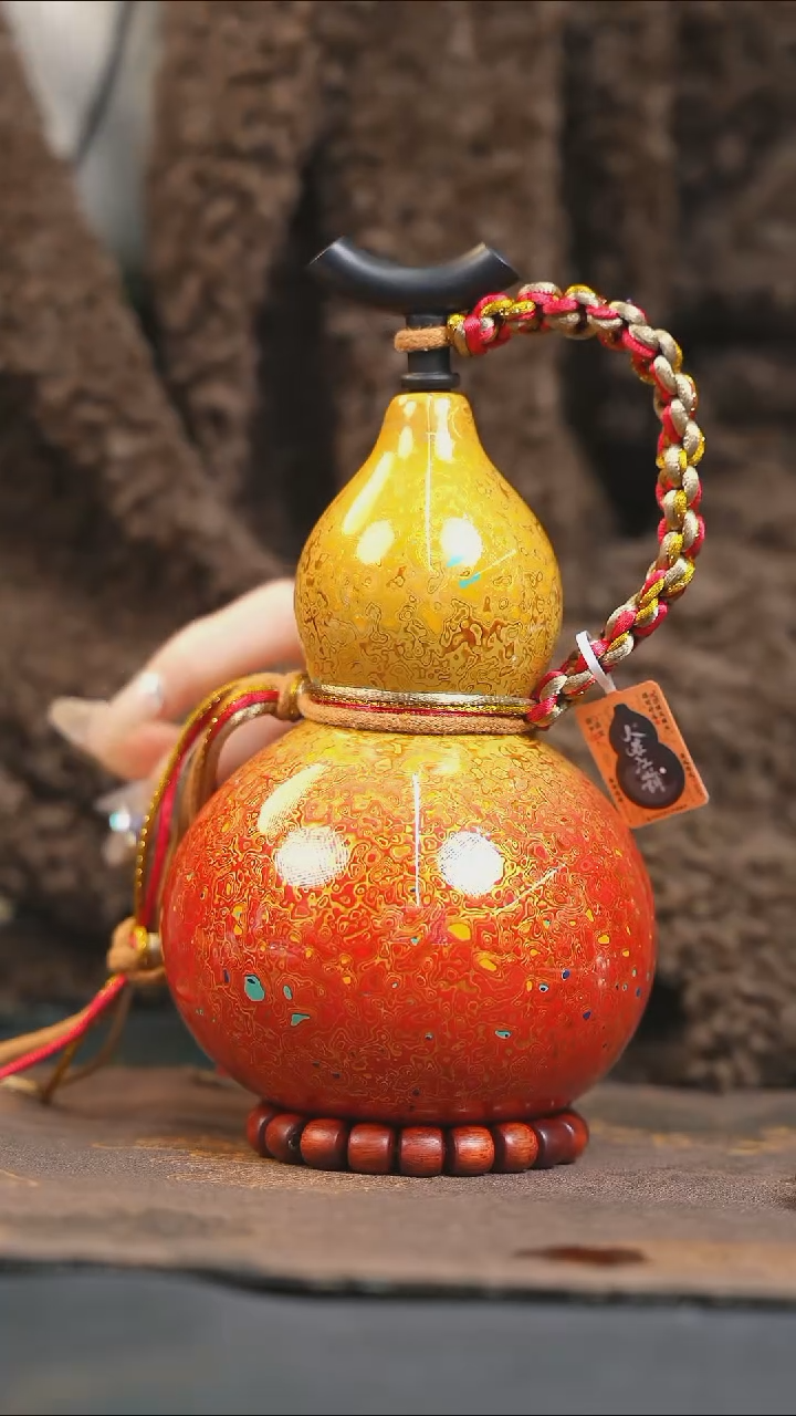 【闪购商品】XM184漆艺酒葫芦不包手串及旋转底座