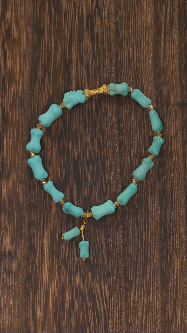 【闪购商品】绿松石手链18K金镶嵌1