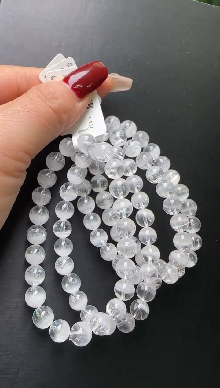 【闪购商品】水晶手串未镶嵌白幽灵手串8m+多样性发一X37660