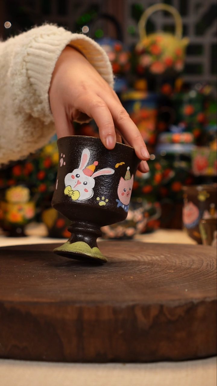 紫砂油画手绘釉下彩