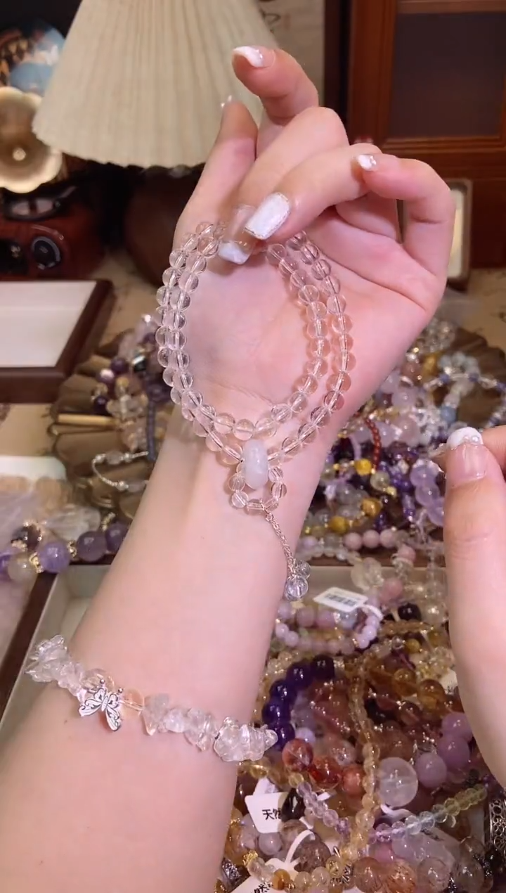 【闪购商品】水晶手链银S925镶嵌375手串