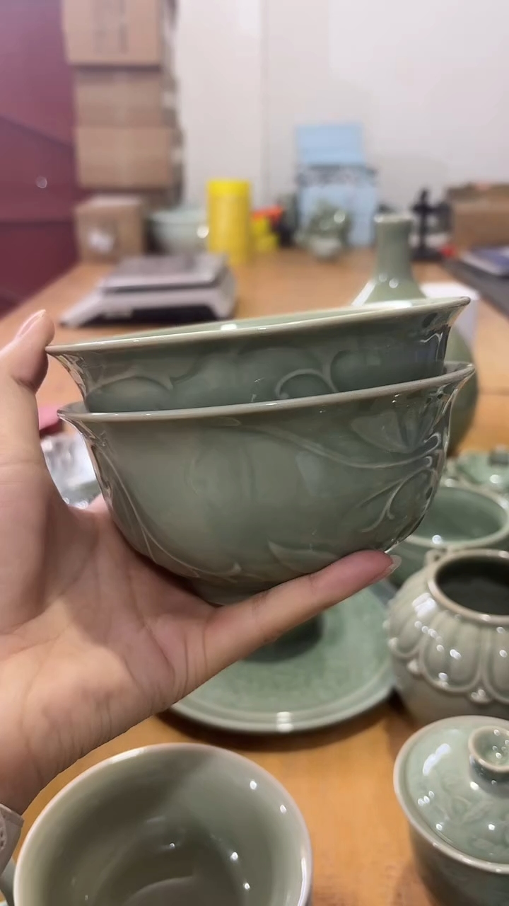 瓷片蜗*微瑕处理 5.5英寸玉兰碗【4只】