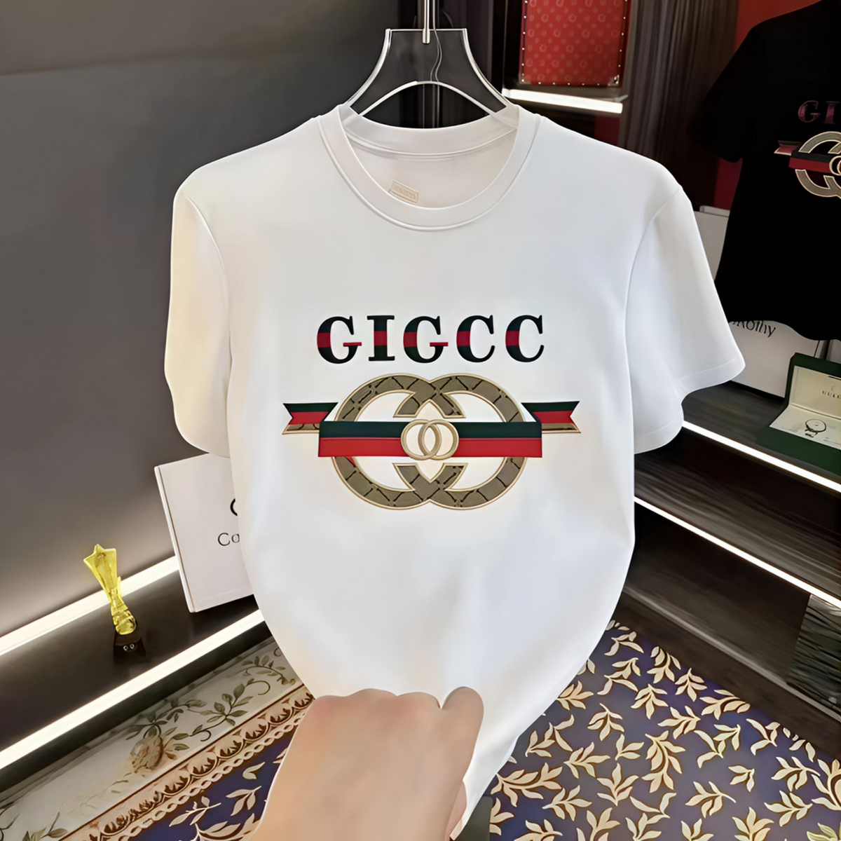 【一折专柜】轻奢百搭潮流男女短袖t恤夏季新款短袖休闲圆领男士