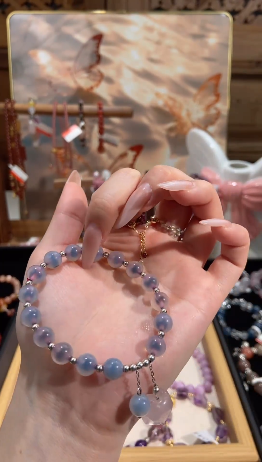 【闪购商品】烟晶手链银S925镶嵌桑烟定制