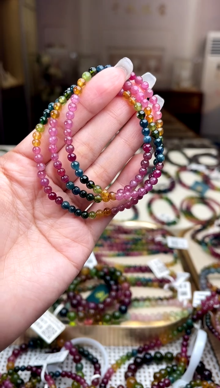 【闪购商品】碧玺/未镶嵌4mm+碧玺多圈多样性发货