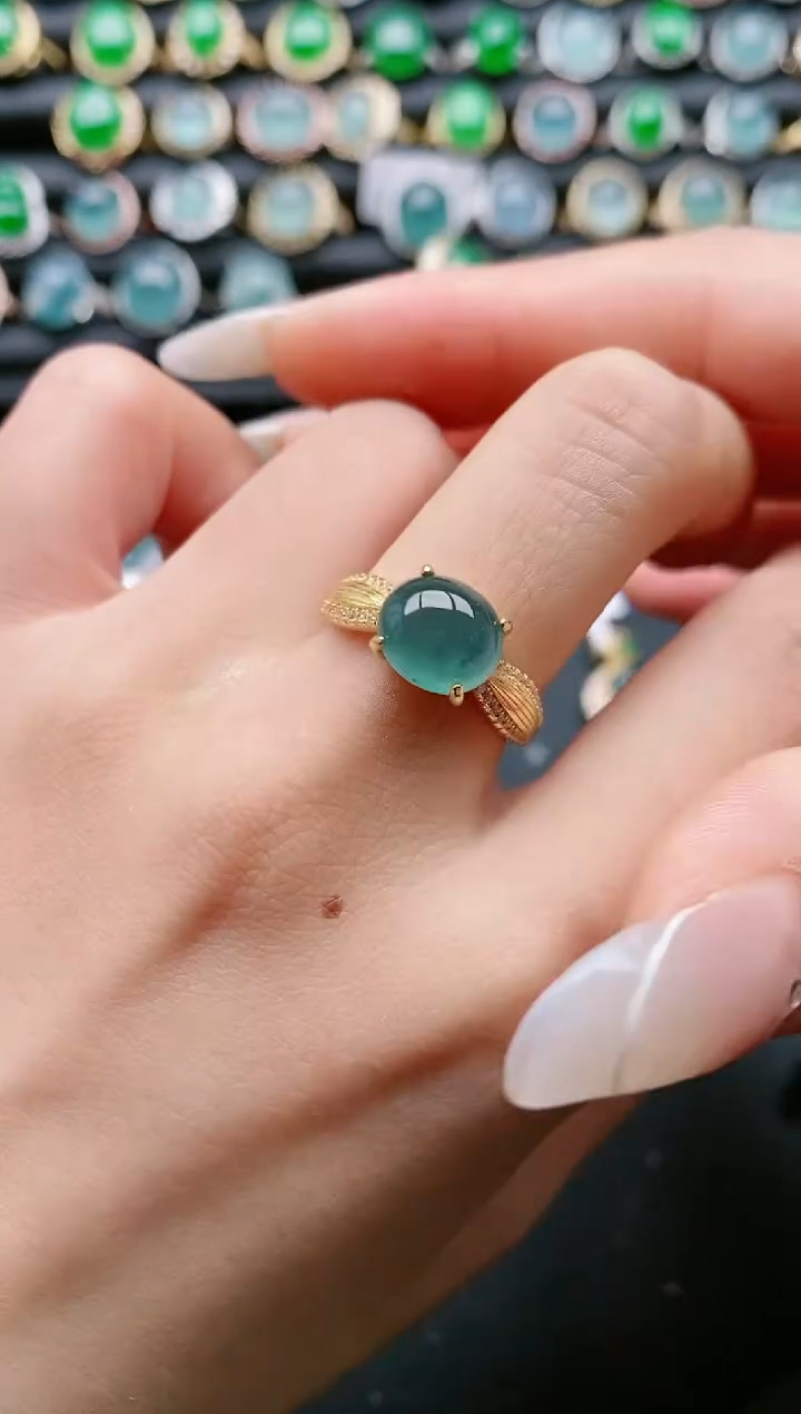 【闪购商品】翡翠戒指银S925镶嵌11111