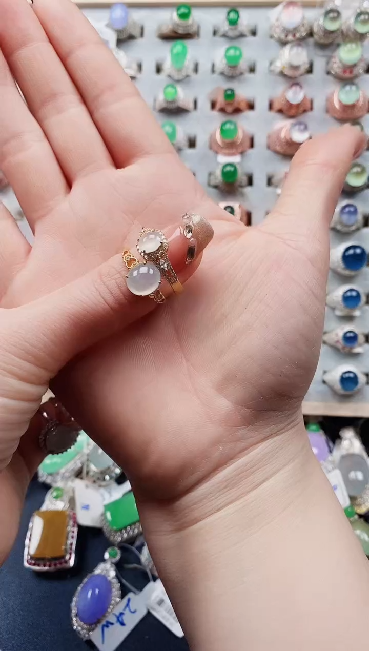 【闪购商品】翡翠戒指银S925镶嵌盘主女戒专场