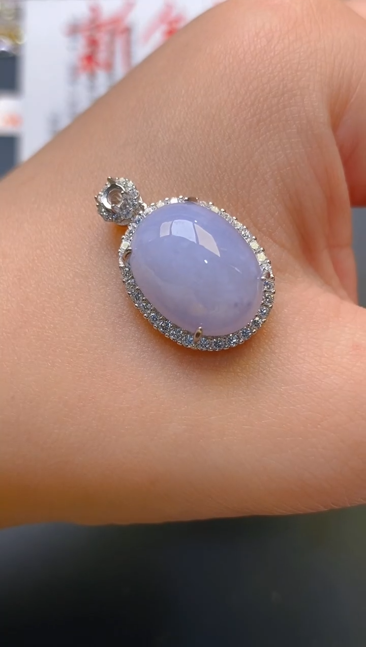 【闪购商品】翡翠耳饰银S925镶嵌天然A货翡翠1