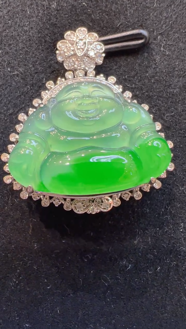 吊坠(不含链)18K金镶嵌翡翠多样性团购发一件