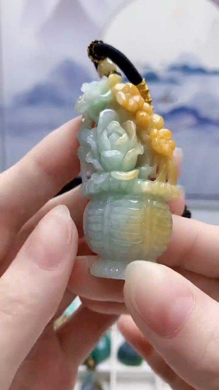 未镶嵌定制翡翠5060ry-毛货挂件40