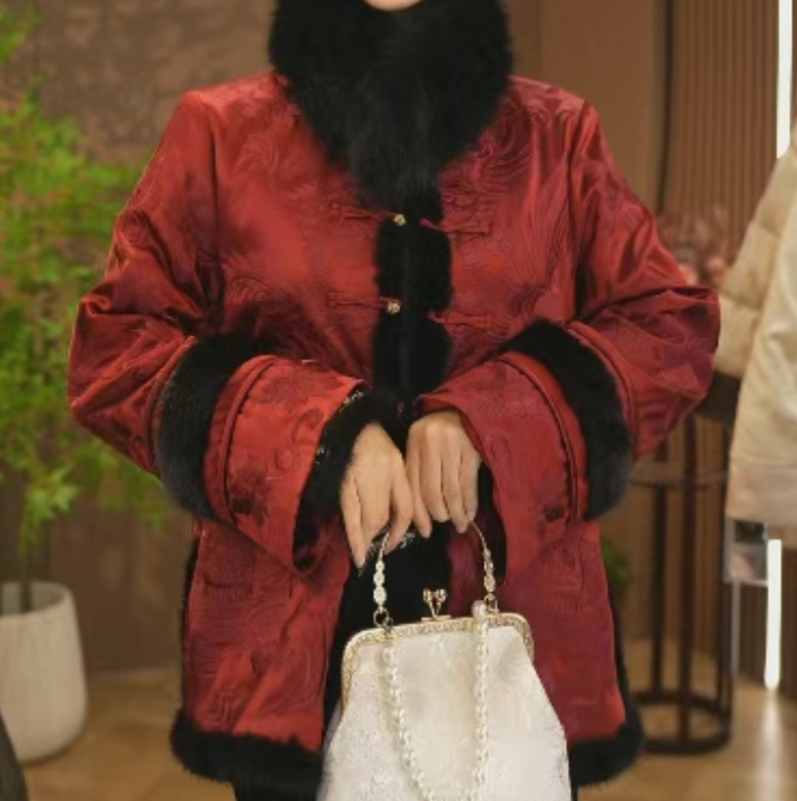 【凤中有象】重磅刺绣国风冬款加厚外套2024B2150—林林玫瑰仓