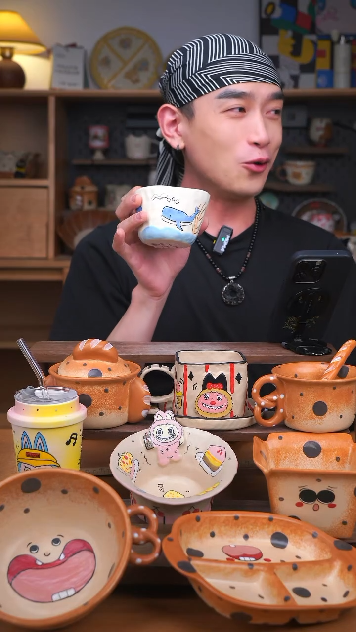 杯子景德镇可爱设计师款陶瓷