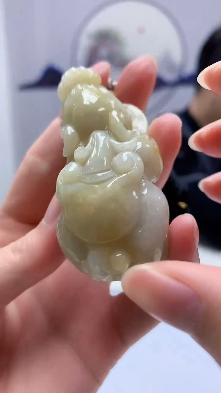 【闪购商品】定制翡翠未镶嵌4917zm-毛货挂件貔貅72