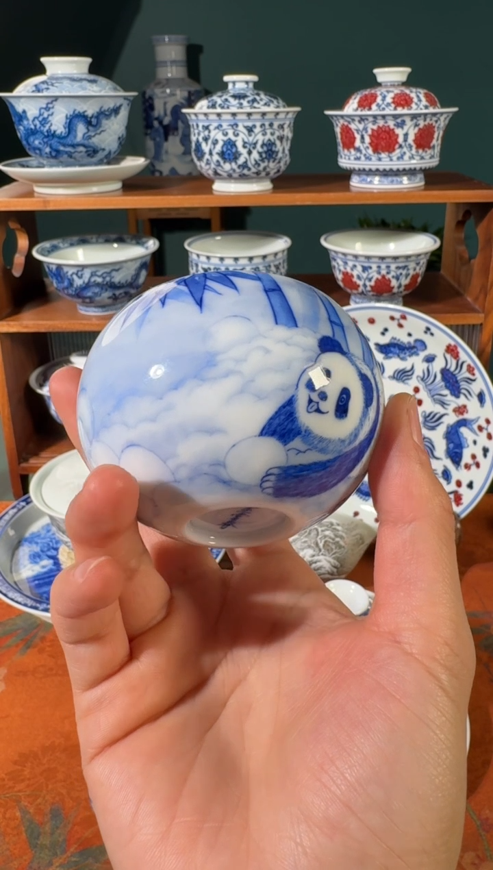 【闪购商品】杯画堂春熊猫波士杯