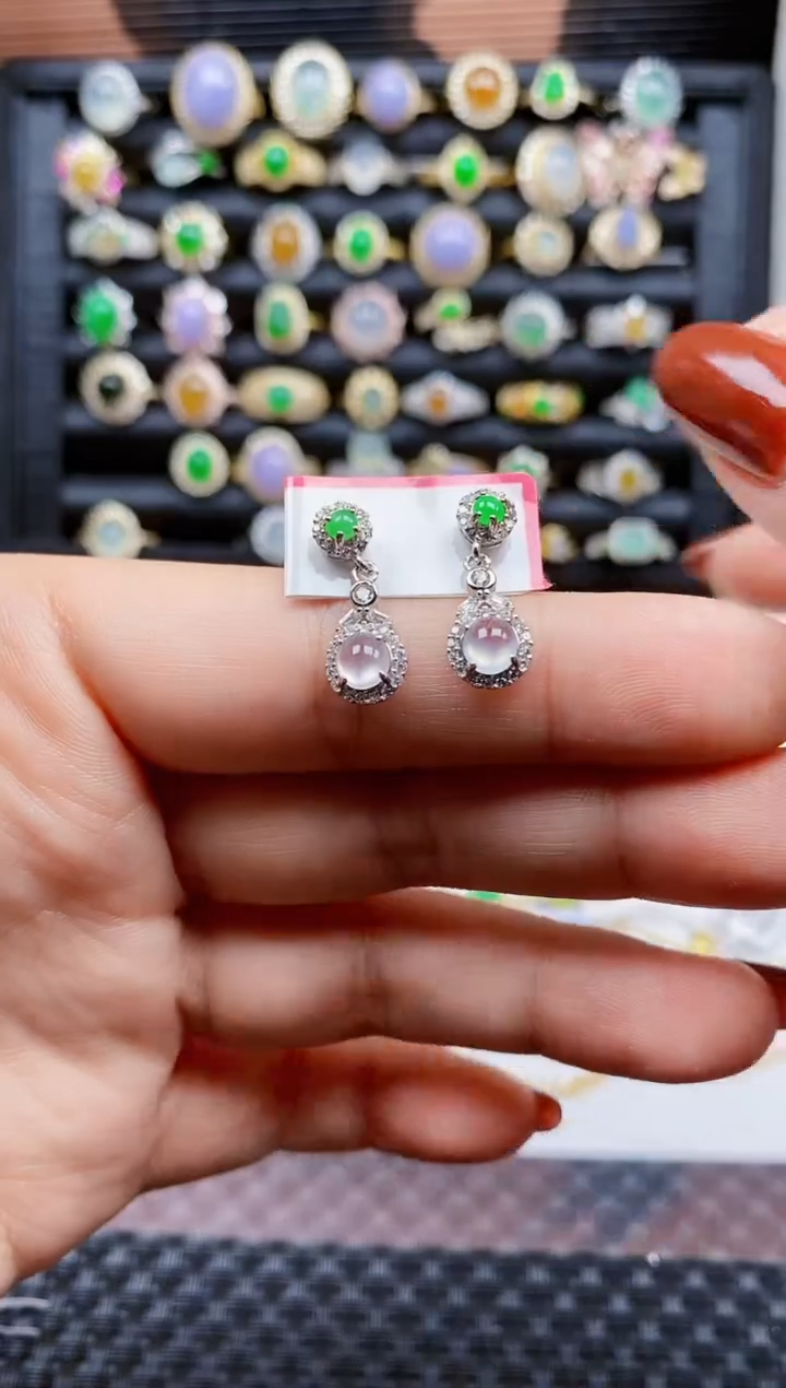 银S925镶嵌戒指翡翠244