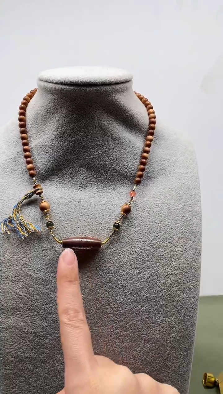 【闪购商品】檀香木木艺印度老山檀淳化老料0.6脖挂五条文