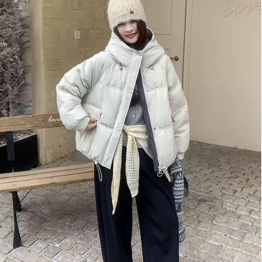 8679番外冬季新款连帽泡芙俏皮减龄白鸭绒百搭外套羽绒服女冬