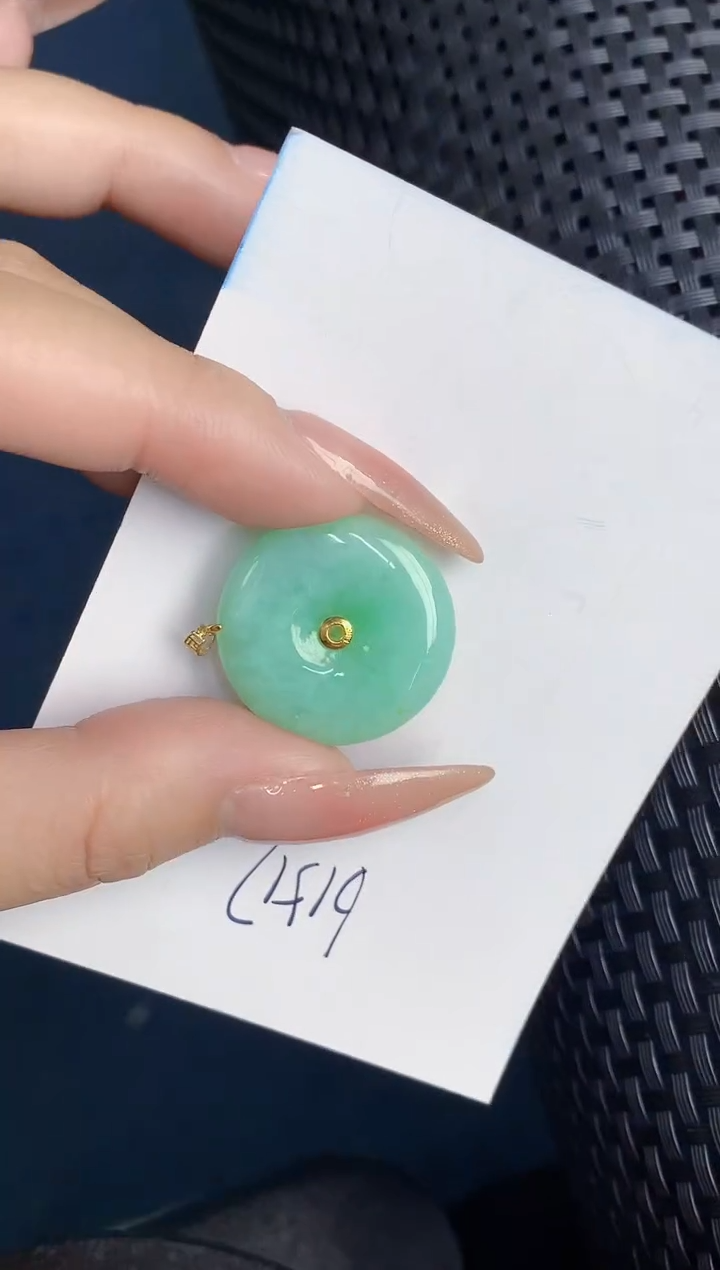 【闪购商品】翡翠颈饰18K金镶嵌000000000