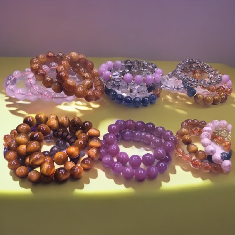 天然水晶手链时尚彩宝手串直播