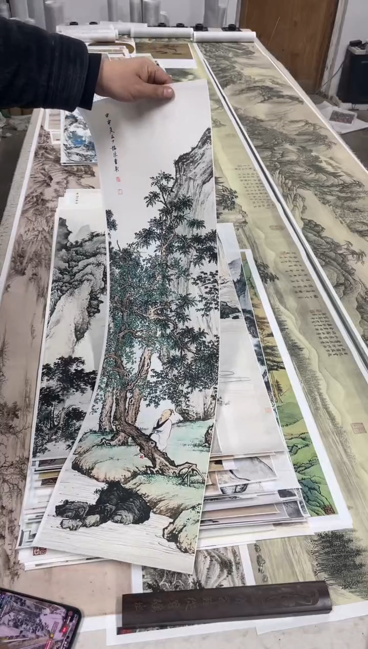 6号 陈少梅山水 微喷复刻