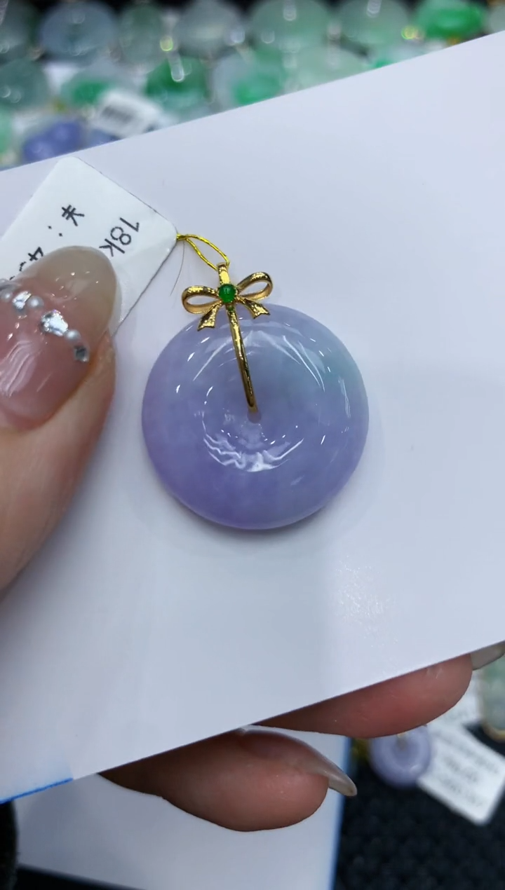 【闪购商品】翡翠颈饰18K金镶嵌222222222