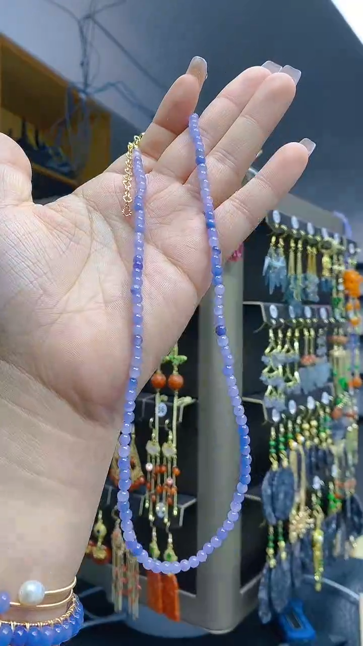 【闪购商品】翡翠耳饰合金478翡翠锁骨链